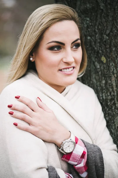 Young woman in park