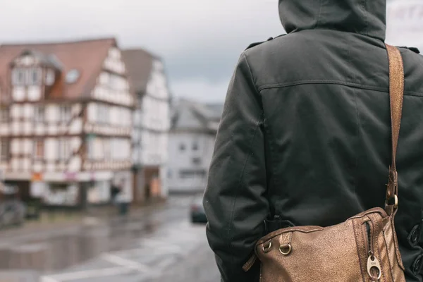 Person walking on street — Stock Photo, Image