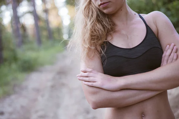 Nahaufnahme Porträt einer aktiven Frau — Stockfoto