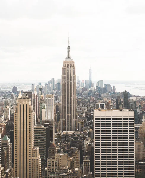 Vista aérea de Nueva York al atardecer — Foto de Stock