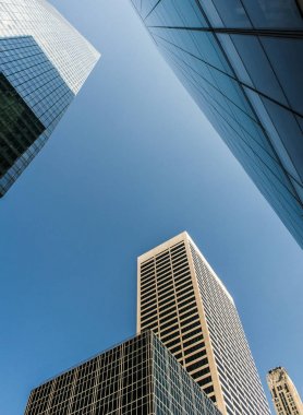 Modern binalar sanatsal bakış. İş bölgesi New York şehir.