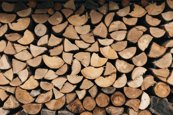 Yakacak Odun Günlük Yığılmış Yakacak Odun — Stok fotoğraf