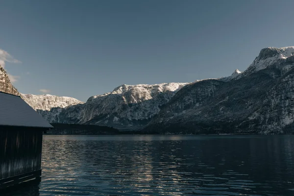 Solnedgång Över Fjällsjö — Stockfoto