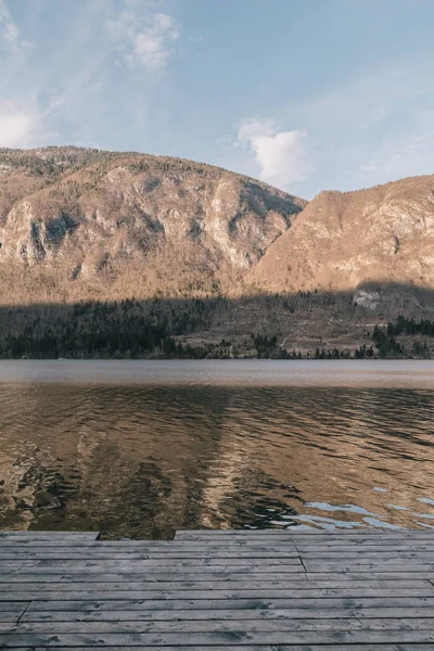 Landschap Van Meer Bergen — Stockfoto