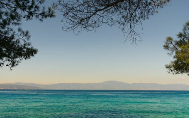 Yaz manzara. Pastoral sahne. Yaz tatil arka plan.