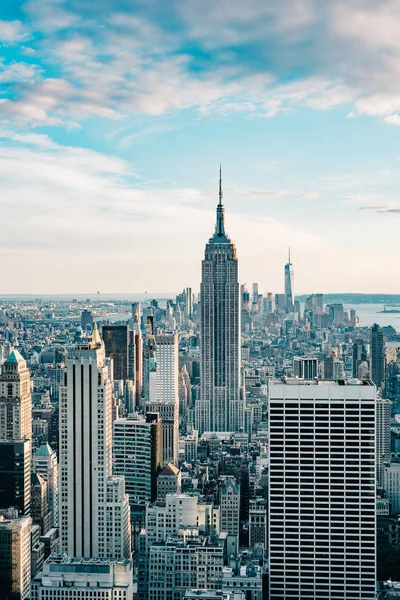 Flygfoto Över Manhattan New York — Stockfoto