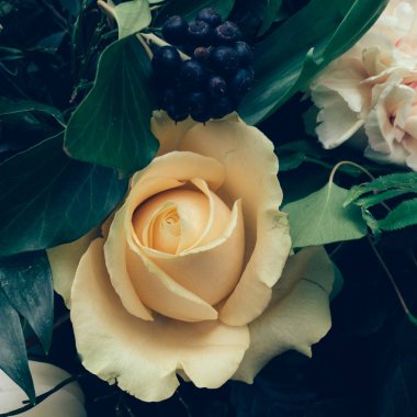 Düğün buketi, vintage Çiçek Aranjman ayrıntılarını