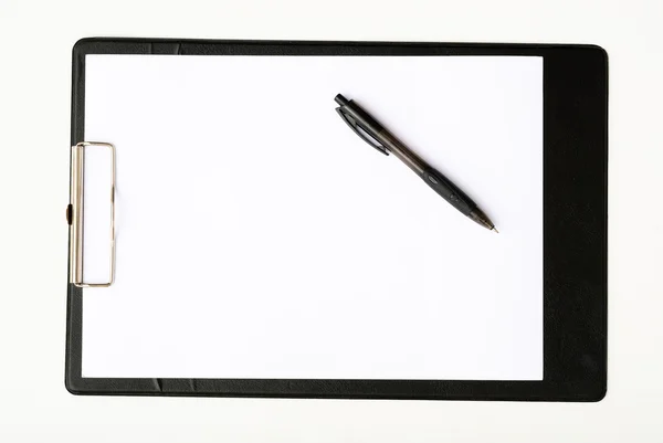 Черный буфер обмена с изолированной ручкой — стоковое фото