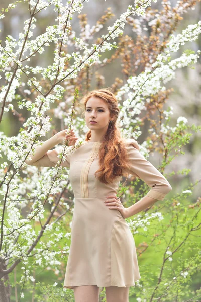 Woman in spring — Stock Photo, Image