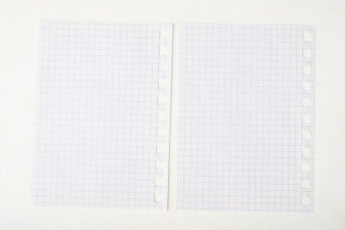 Sayfa defter--dan sökük uzakta