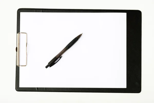 Чорний кишеня з ручкою ізольовано — стокове фото