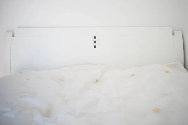 Tutup lembar bedding putih — Stok Foto