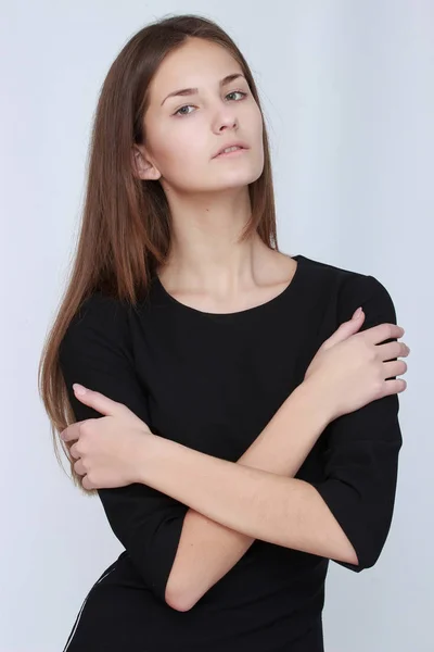 Retrato de una mujer de negocios sonriente, aislada sobre fondo blanco —  Fotos de Stock