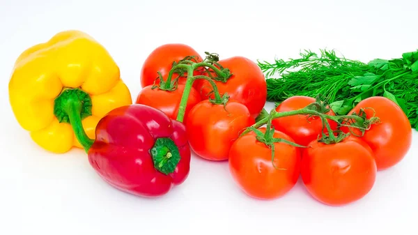 흰 채소를 분리 한 신선 한 야채 — 스톡 사진