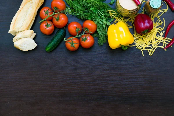 Comida vegetariana, concepto de salud o cocina . — Foto de Stock