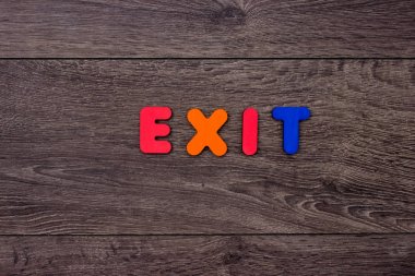 Ahşap harf kelime çıkış