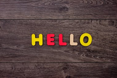 Word Merhaba ahşap Mektuplar dan 