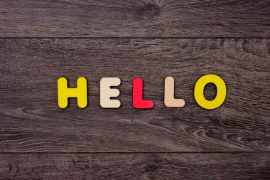 Word Merhaba ahşap Mektuplar dan 