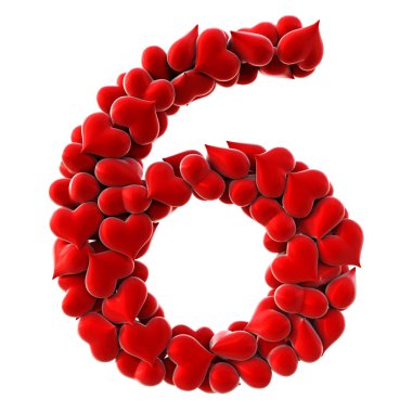 Kırmızı kalpler yapılan numarası