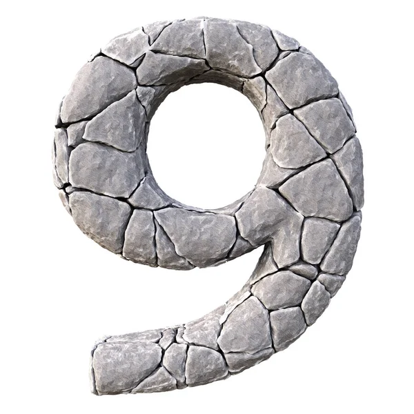 Číslo z kamenů — Stock fotografie