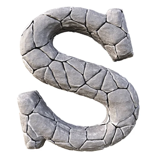 Letter made of stones — Stock Photo, Image