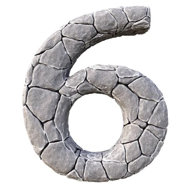 Nummer gemaakt van stenen — Stockfoto