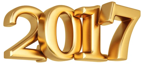 New 2017 year from gold — Stock Photo, Image