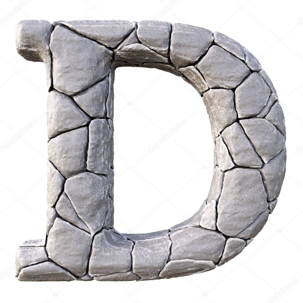letter made of stones