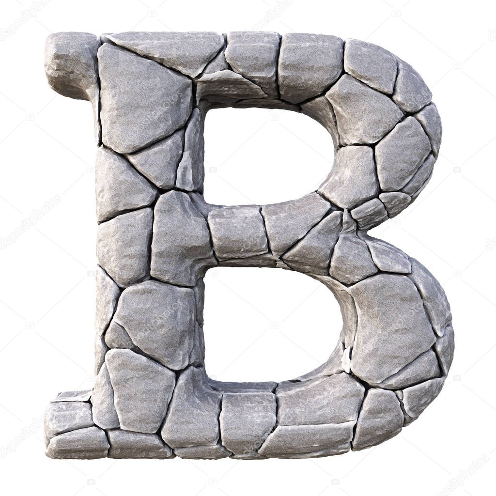 letter made of stones