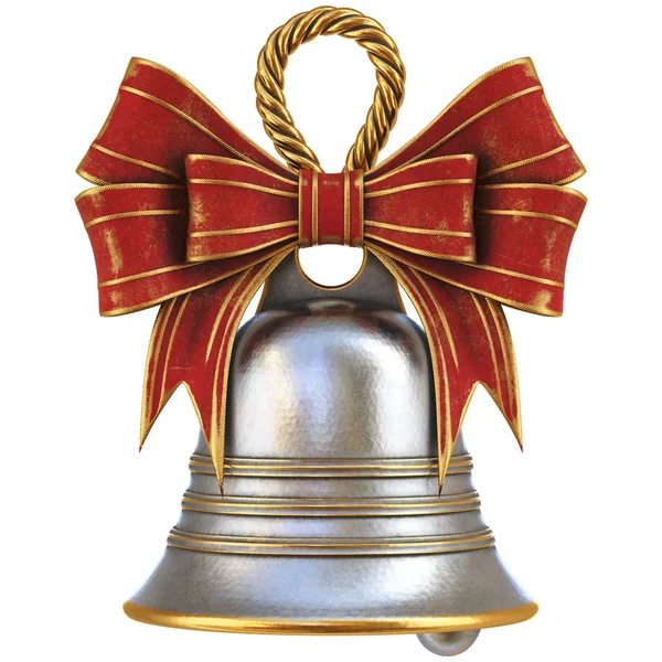 Vánoční zvonek s lukem — Stock fotografie