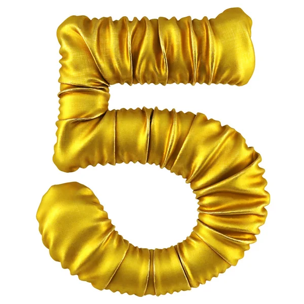 Golden fabric number — Stock Photo, Image