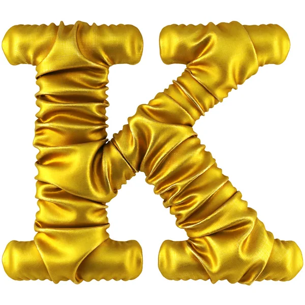 Altın kumaş mektup — Stok fotoğraf