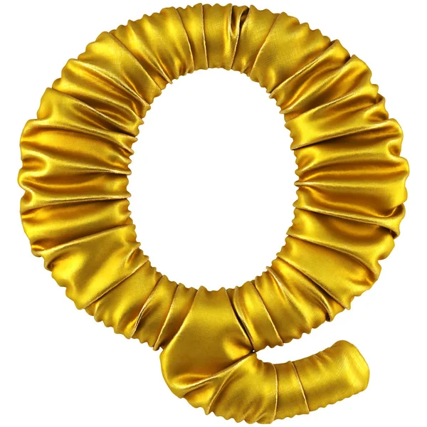 Golden fabric letter — Stock Photo, Image