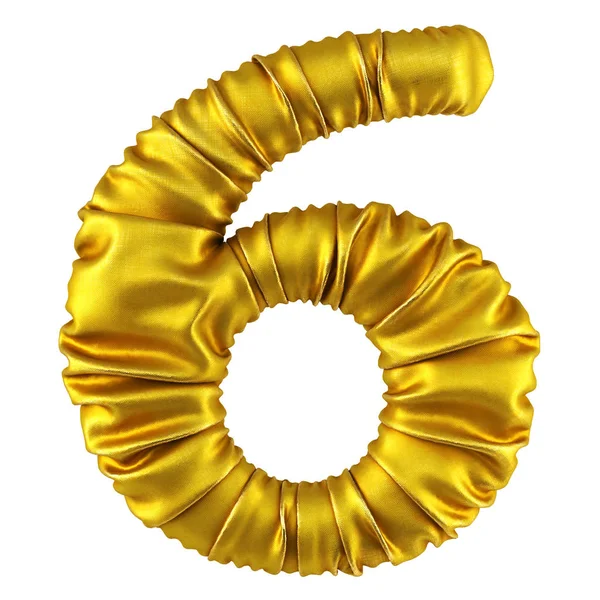 Golden fabric number — Stock Photo, Image