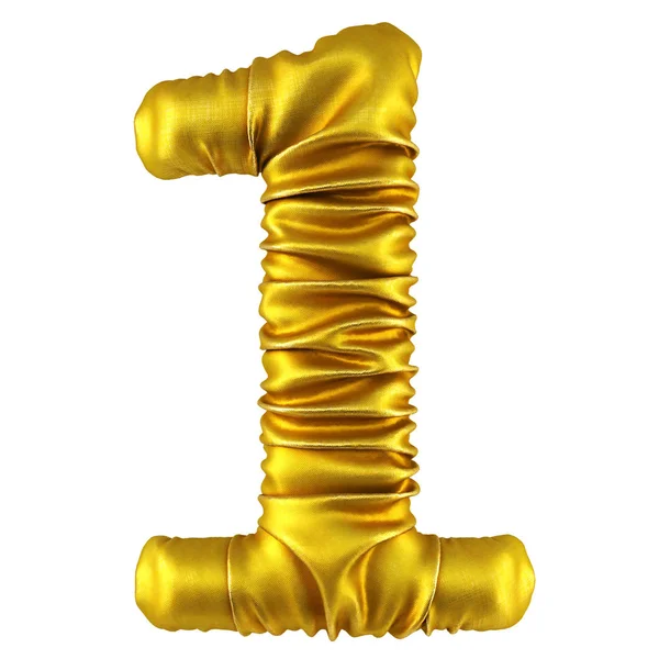 Gyllene tyg nummer — Stockfoto