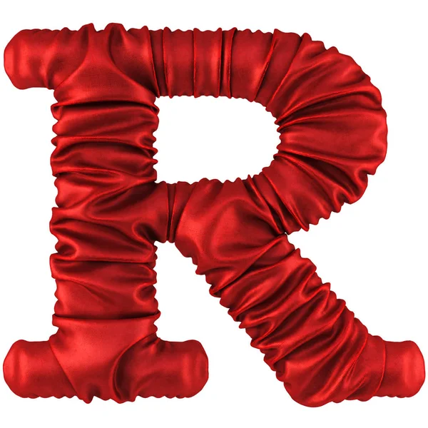 Red fabric letter — Stock Photo, Image