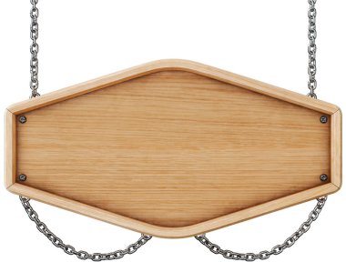 zincir ile ahşap tabela