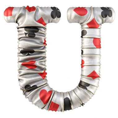 Alfabe kartı ile kumaştan takım elbise