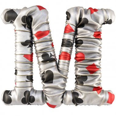 Alfabe kartı ile kumaştan takım elbise