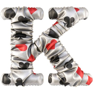 Alfabe kartı ile kumaştan takım elbise