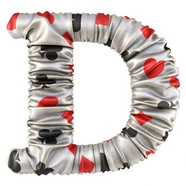 Alfabe kartı ile kumaştan takım elbise