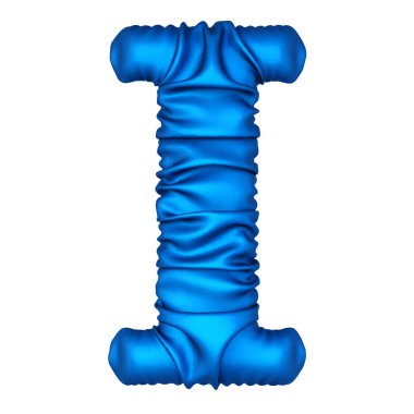 Mavi kumaştan yapılmış alfabesi