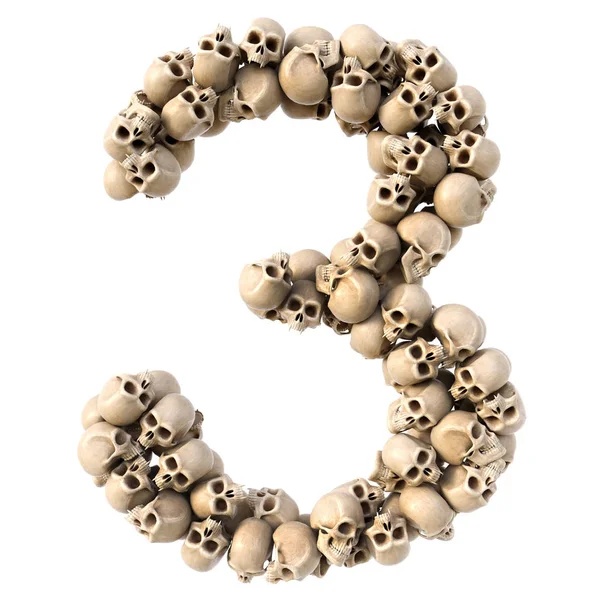 Number made from skulls — Stock Photo, Image
