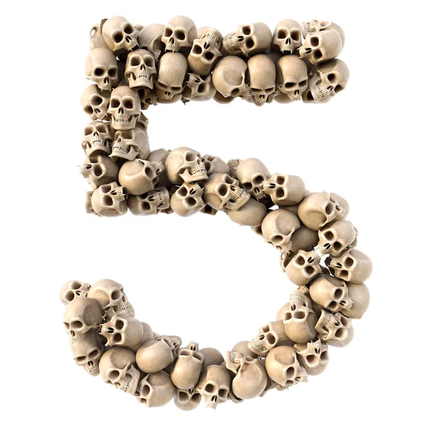 Number made from skulls — Stock Photo, Image