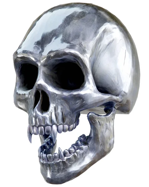 The vampire metal skull — Stock Photo, Image