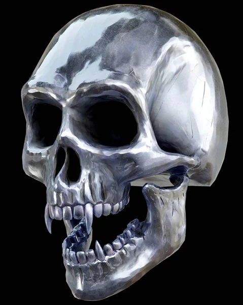 The vampire metal skull — Stock Photo, Image