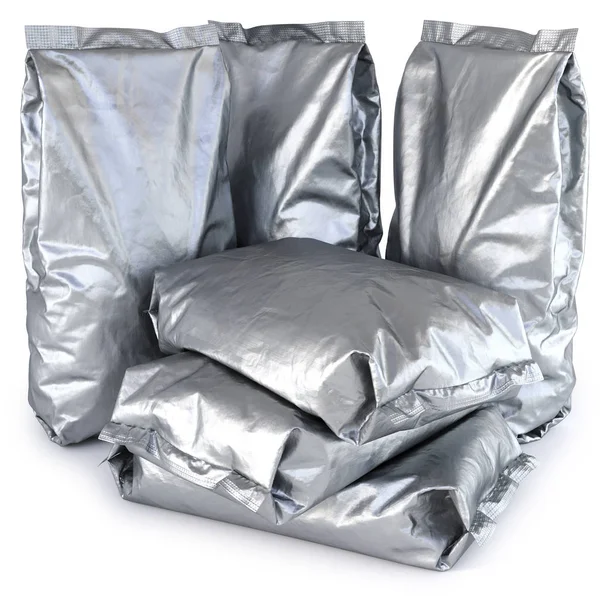 Aluminum foil package — Stock Photo, Image