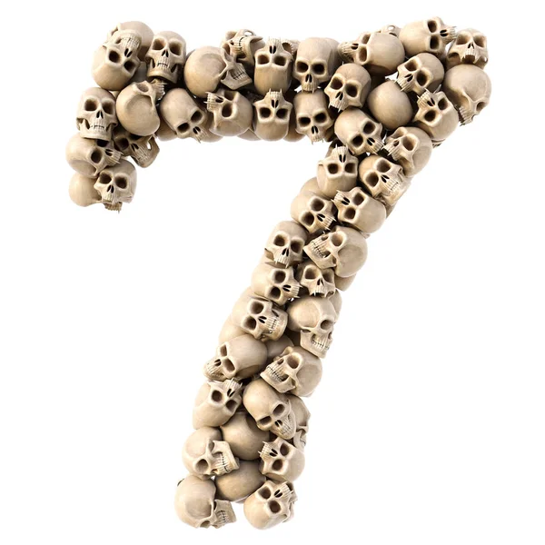 Number made from skulls — Stock Photo, Image