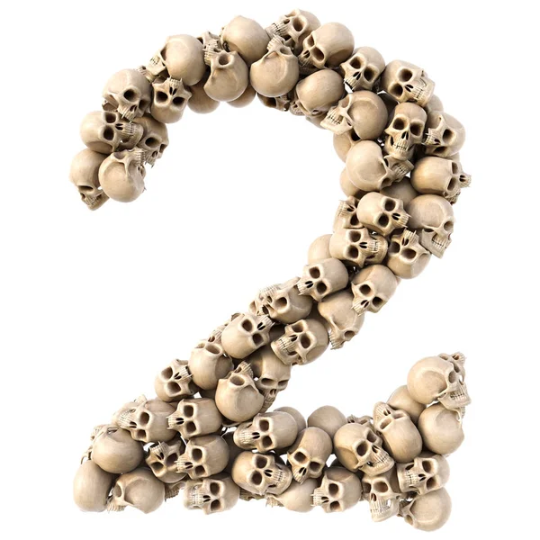 Number made from skulls — Stock Photo, Image