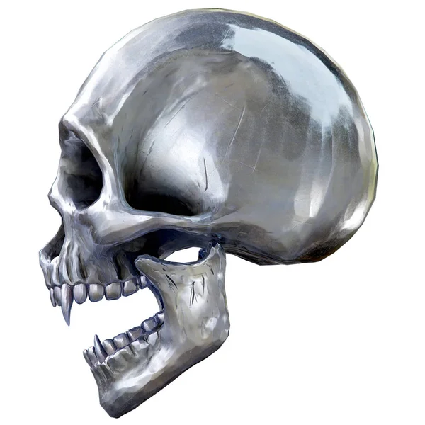 Der Totenkopf aus Vampirmetall — Stockfoto